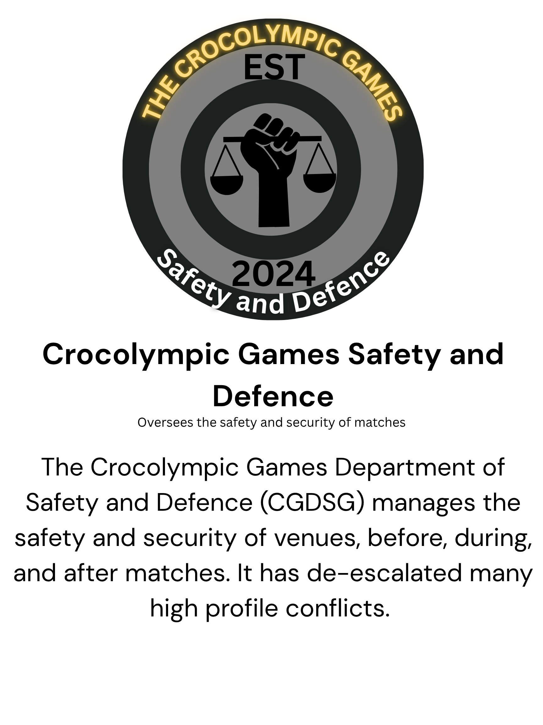 Crocolympic Department 7 - Officiating Center